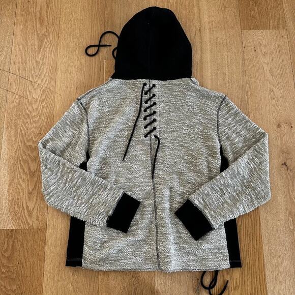 Craig Green Reverse Laced Hoodie in Greenish Gray and Black - Picture 6 of 6